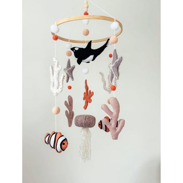 Nursery bespoke mobile - Ocean Pink - Born & Bare
