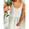The linen embroidered dress - Born & Bare